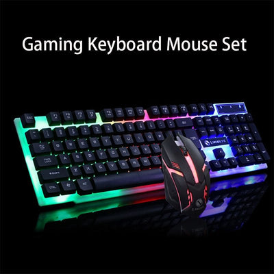 GTX300 Gaming Keyboard Mouse Glowing Set