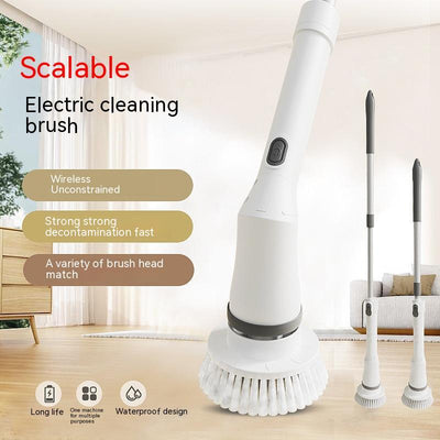 Electric Scrubber Cleaning Telescopic Multifunction Cleaning Brush