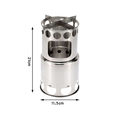 Portable Wood Burning Camping Stove Combo