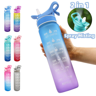 Straw Space Cup Sports Water Bottle